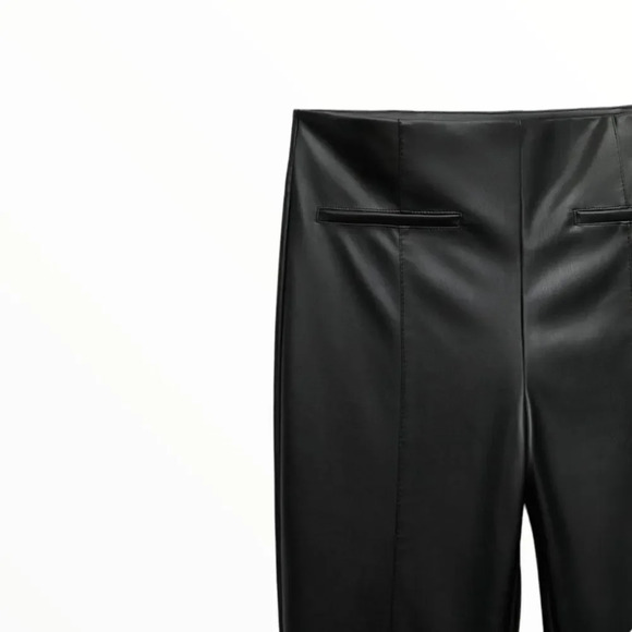 ZARA | Black | FAUX LEATHER LEGGINGS (5427/530) - Picture 4 of 12